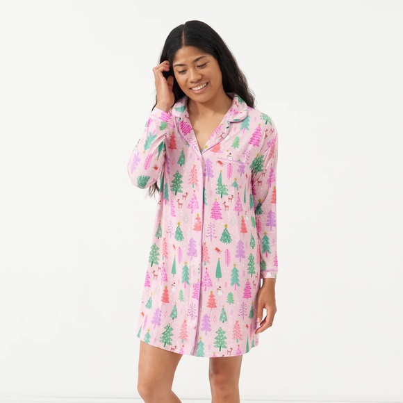 Little Sleepies Other - Little Sleepies Merry & Bright Pink Women’s Sleep Shirt